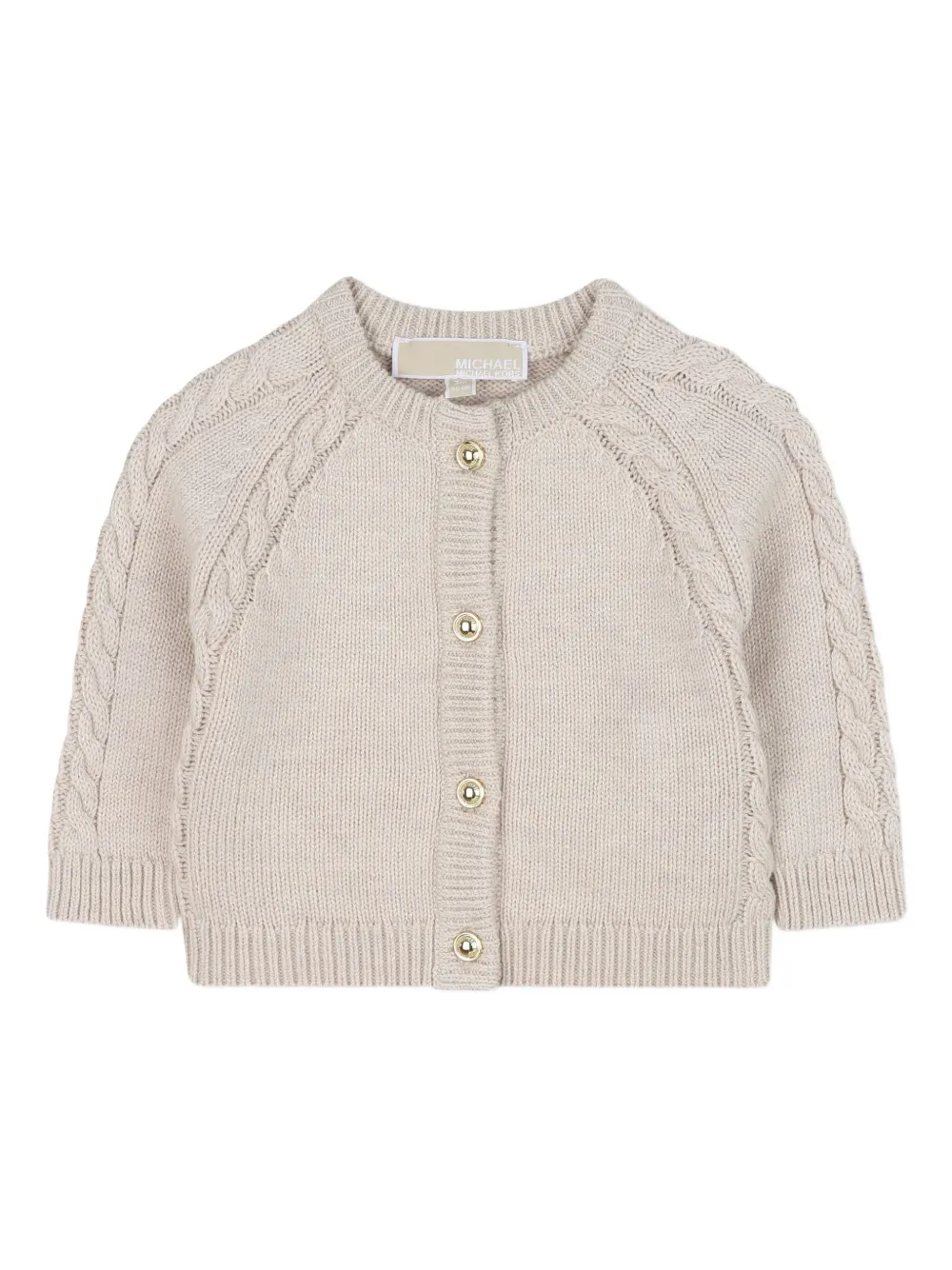

Комплект из топа и брюк фактурной вязки Michael Kors Kids, нейтральный