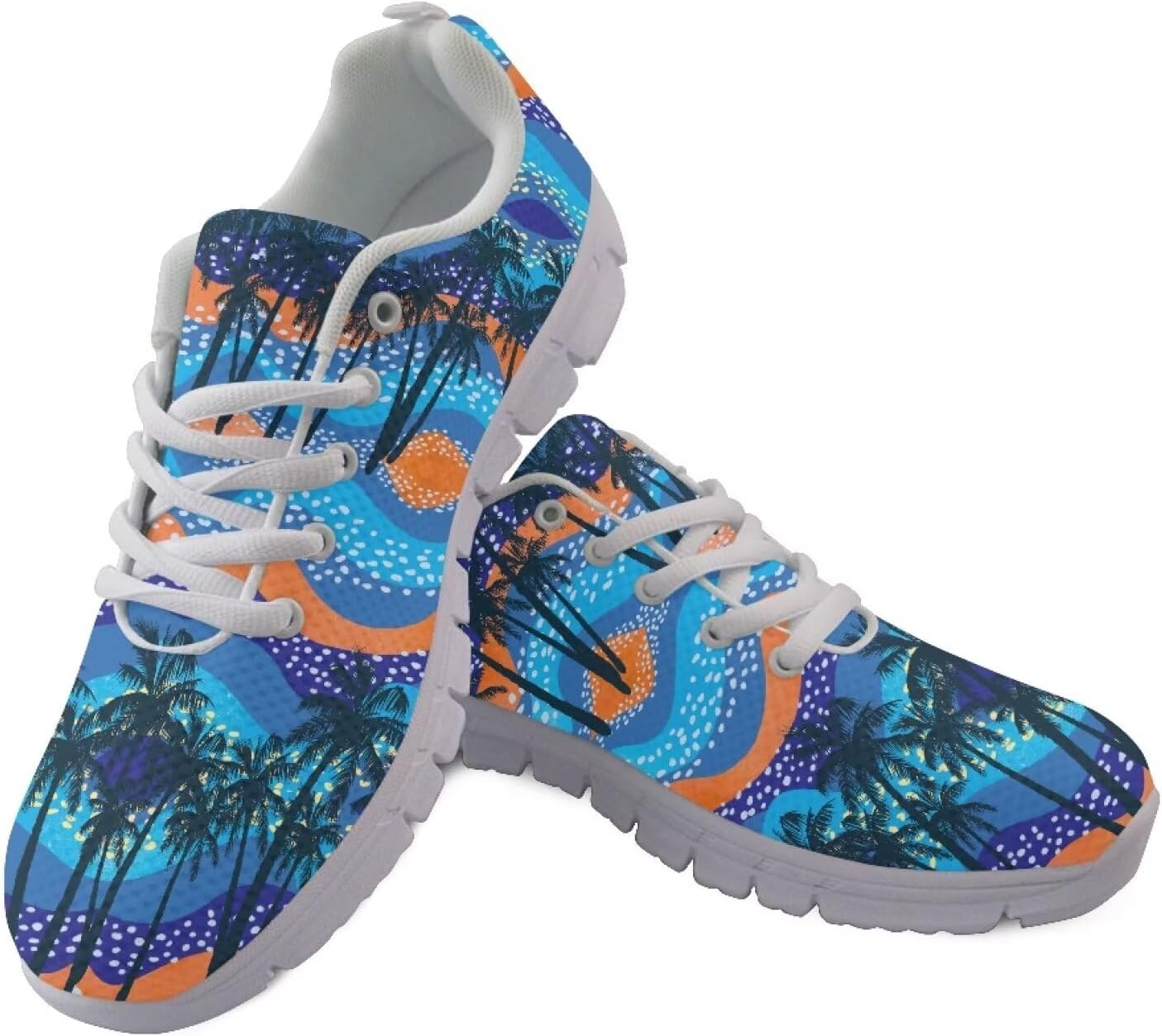 

Мужские легкие прогулочные кроссовки AmzPrint с белой подошвой и анималистическим принтом