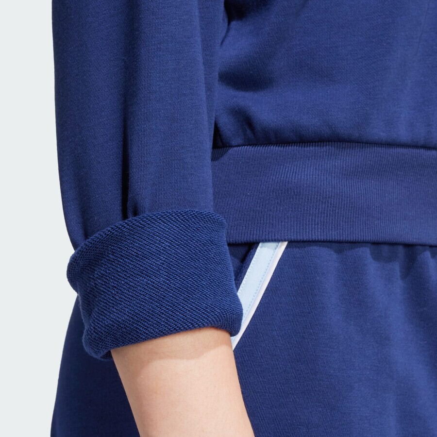 Свитер с капюшоном на молнии ADIDAS SPORTSWEAR Athletic Sweatshirt Essentials, цвет light blue/dark blue — фото 3