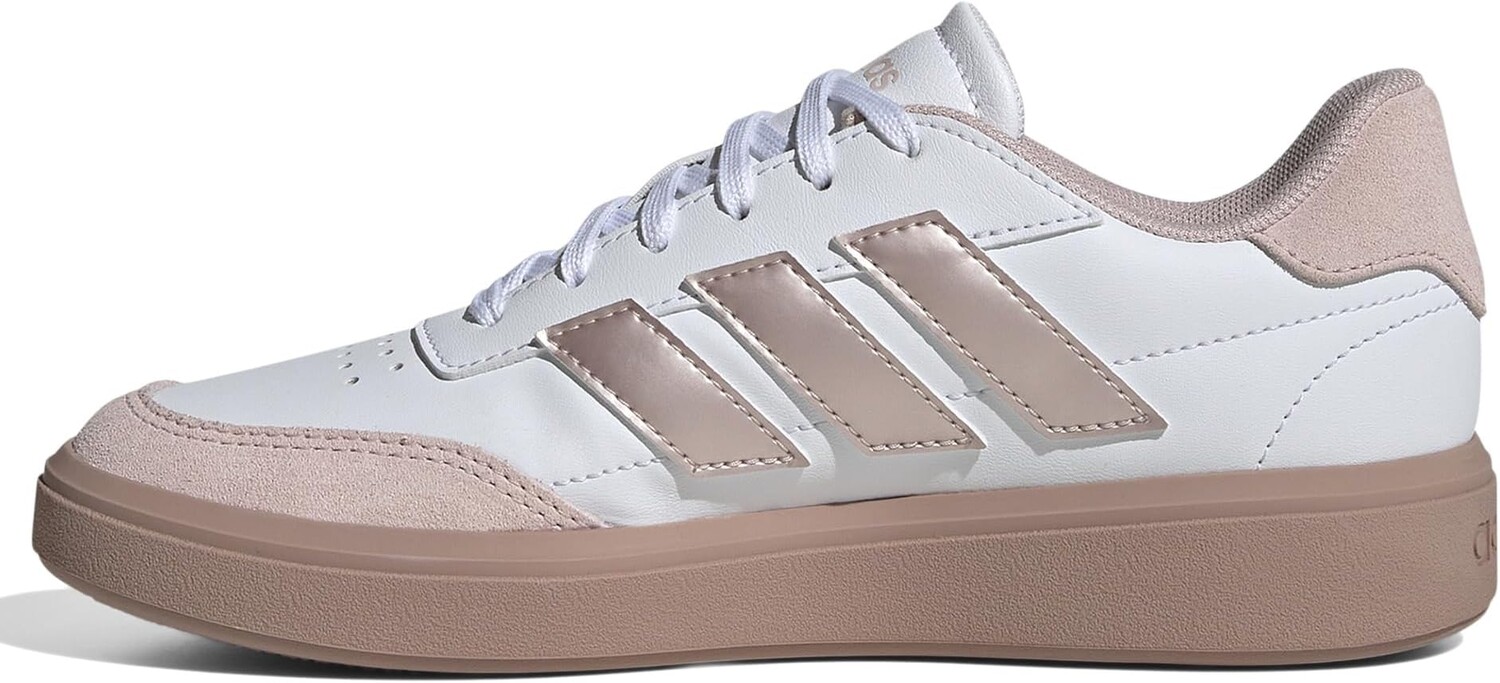 Кроссовки adidas Kids Court Block Shoes, цвет White/Sandy Pink Metallic/Sandy Pink — фото 4