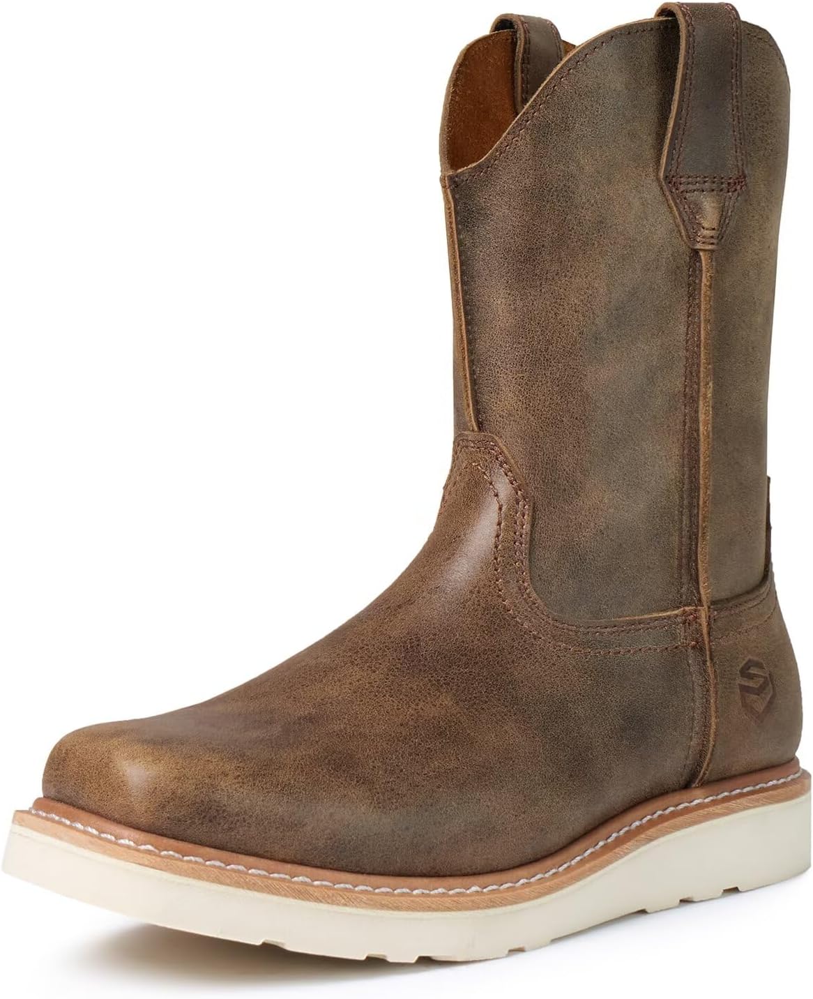 

Мужские ковбойские вестерн-сапоги SUREWAY, сапоги на каждый день с квадратным носком, мягкие ботинки для мужчин, крайне удобные и прочные, с повышенной устойчивостью к маслу и скольжению, из более толстой импортной кожи, серый