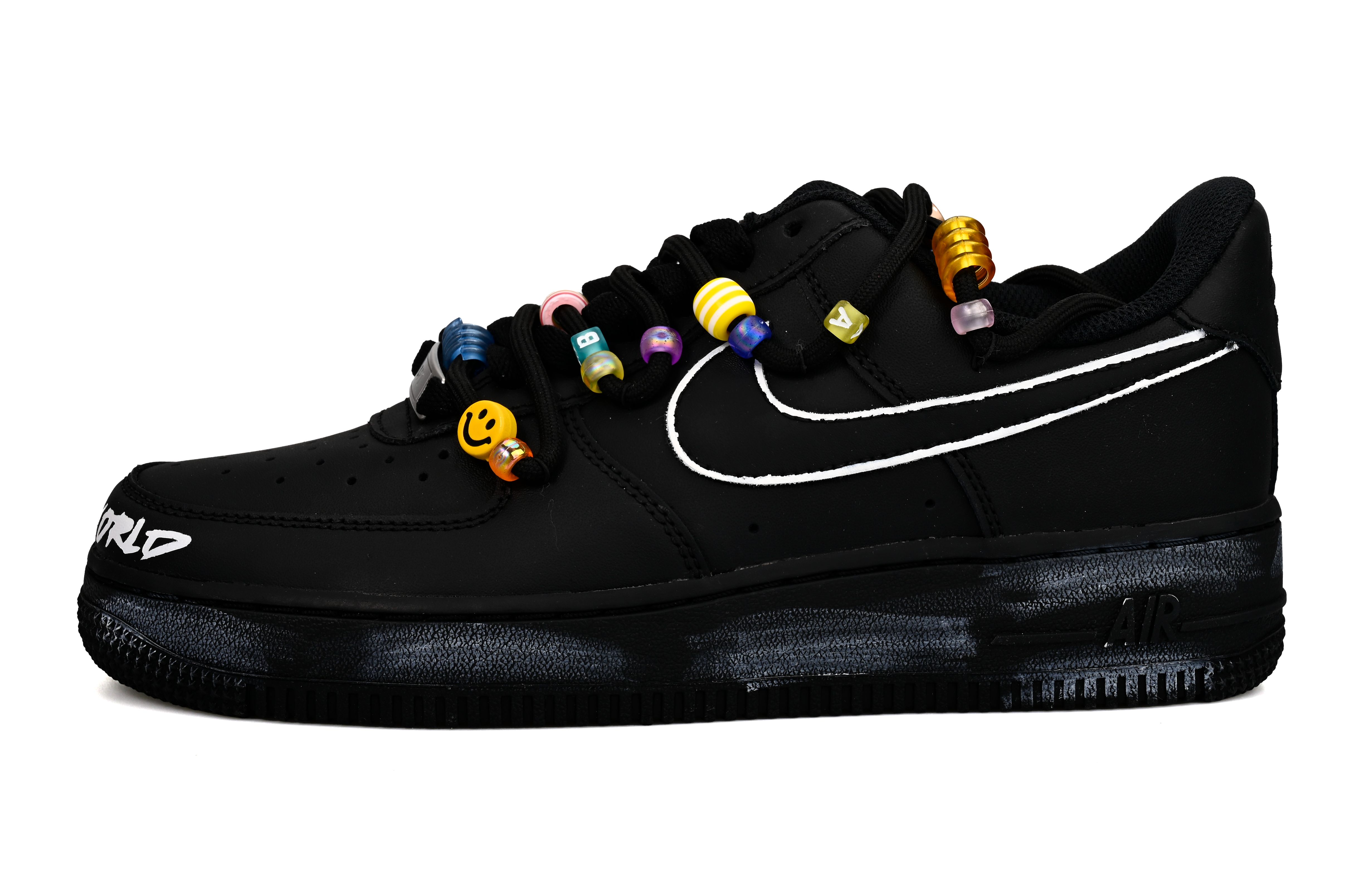 

Детские кроссовки для скейтбординга Air Force 1 Low Top для подростков Nike, черный