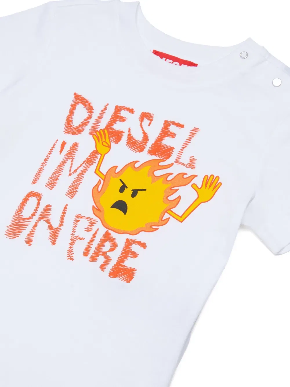 Спортивный костюм с графическим принтом Diesel Kids, белый — фото 3