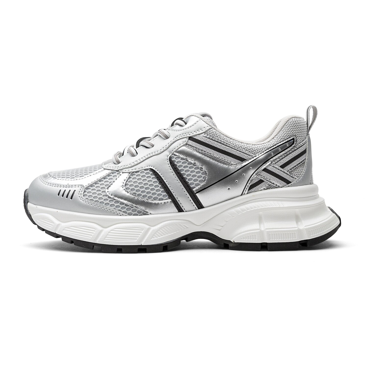 

Кроссовки для образа жизни женские низкие, серебряный Toomanyshoes, серебряный
