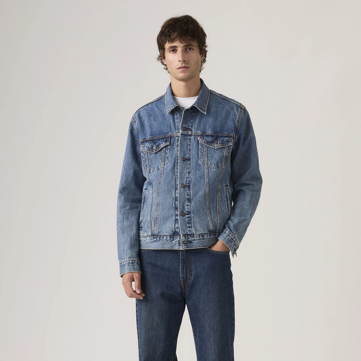 Куртка дальнобойщика Levi's, Medium Wash — фото 3