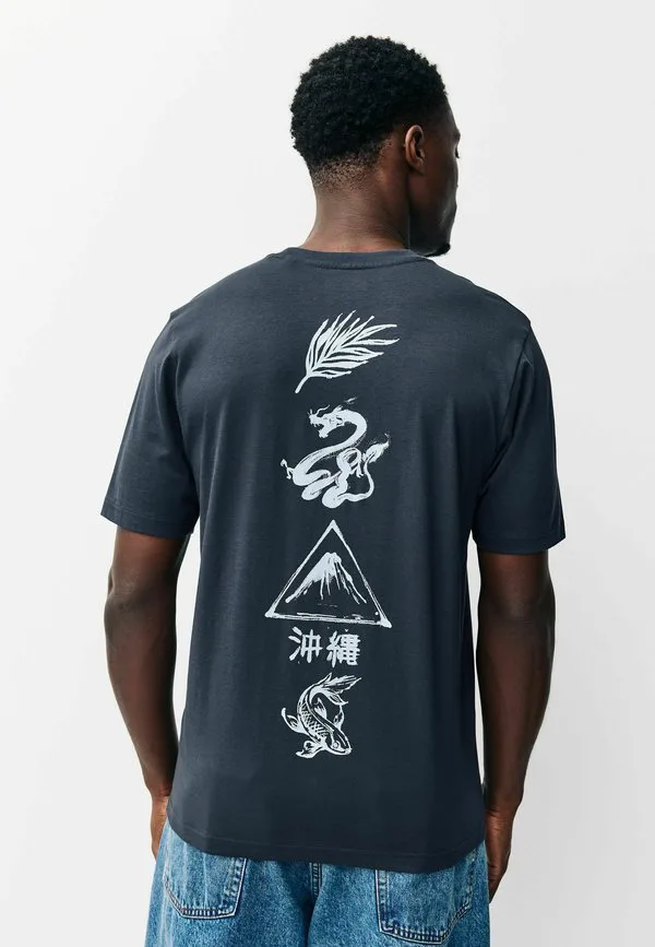 Футболка с вышитым принтом Next, Navy Ecru White Teal — фото 3