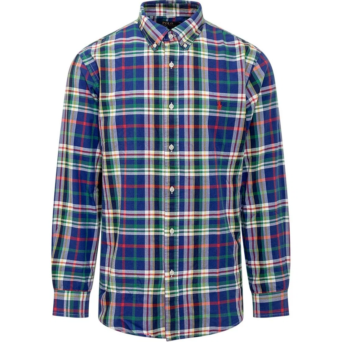 Рубашка в клетку для детей Polo Ralph Lauren синяя
