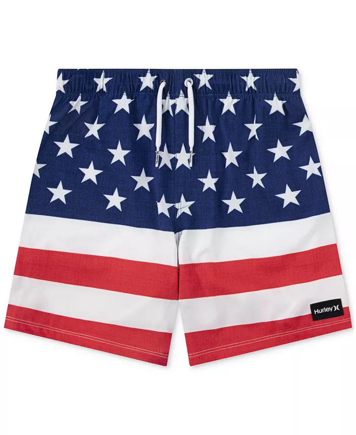 

Шорты для плавания Big Boys Americana на резинке Hurley, синий