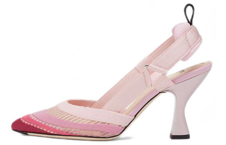 Туфли на высоком каблуке женские розовые Fendi