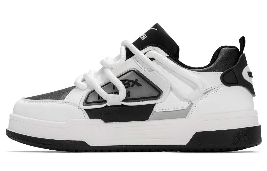 

Кроссовки RENBEN Skateboarding Shoes Men Low-top, белый/черный