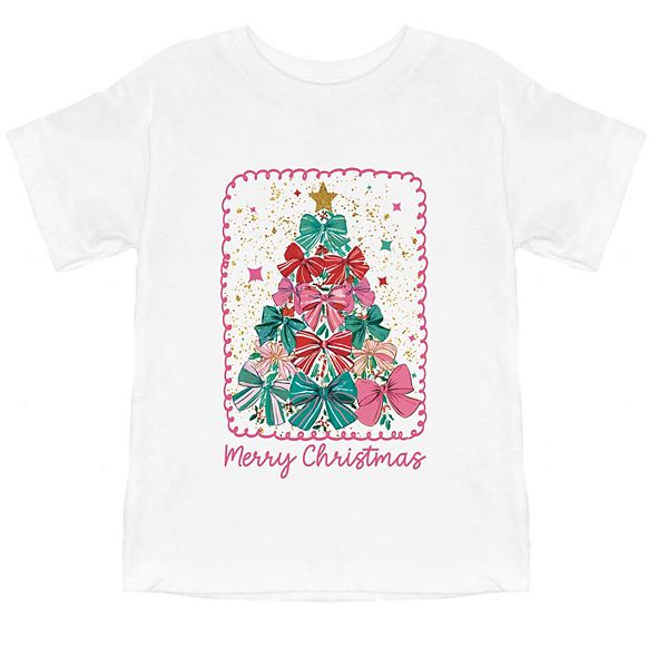 

Футболка с принтом Merry Christmas bow tree для малышей The Juniper Shop, White