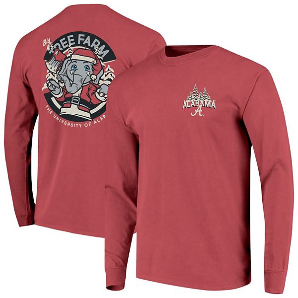 

Мужская футболка с длинным рукавом crimson alabama crimson tide tree farm comfort colors Image One