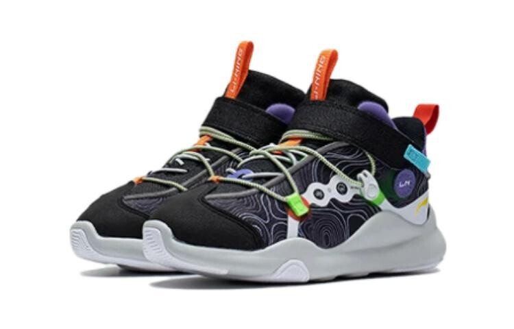 Кроссовки LINING YOUNG Sports Life Collection Kids Lifestyle Shoes Kids Low-top Black/Purple — фото 3