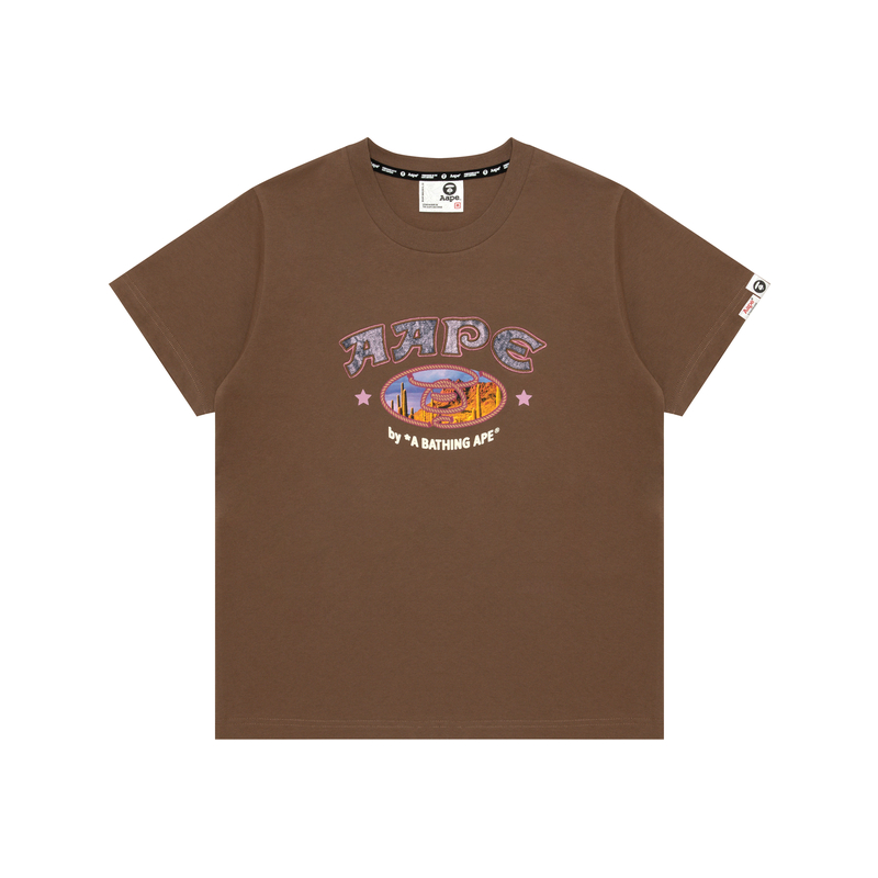 

Футболка Cotton T shirt от *A Bathing APE Aape, коричневый