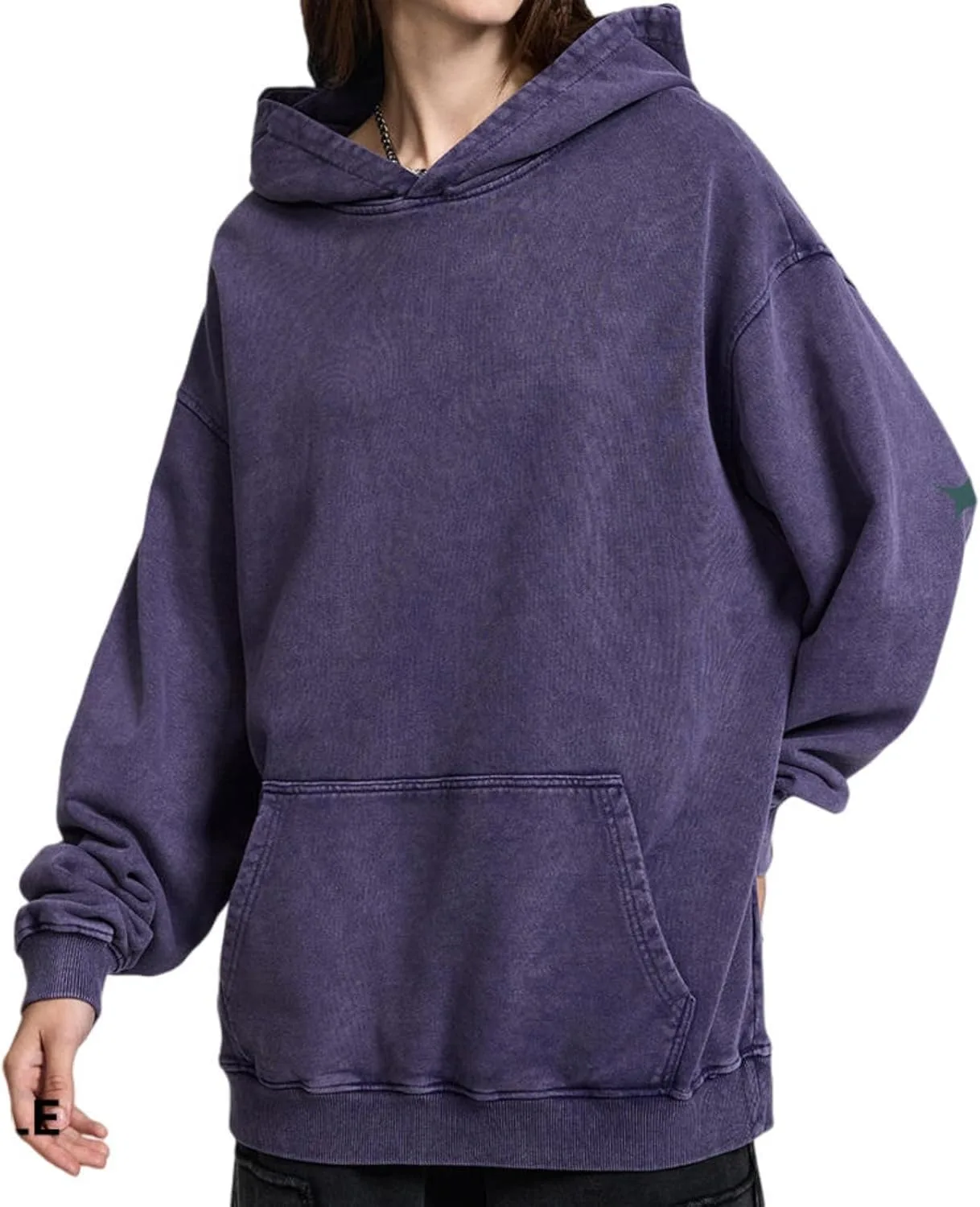 

Мужской Y2K оверсайз свитшот с капюшоном, классический кислотный оттенок