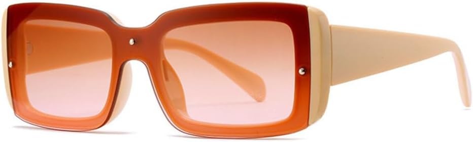 

Винтажные квадратные солнцезащитные очки для женщин, классический ретро-стиль, градиентные зеркальные солнцезащитные очки с защитой от УФ-излучения UV400 MTZJH, Tea Pink