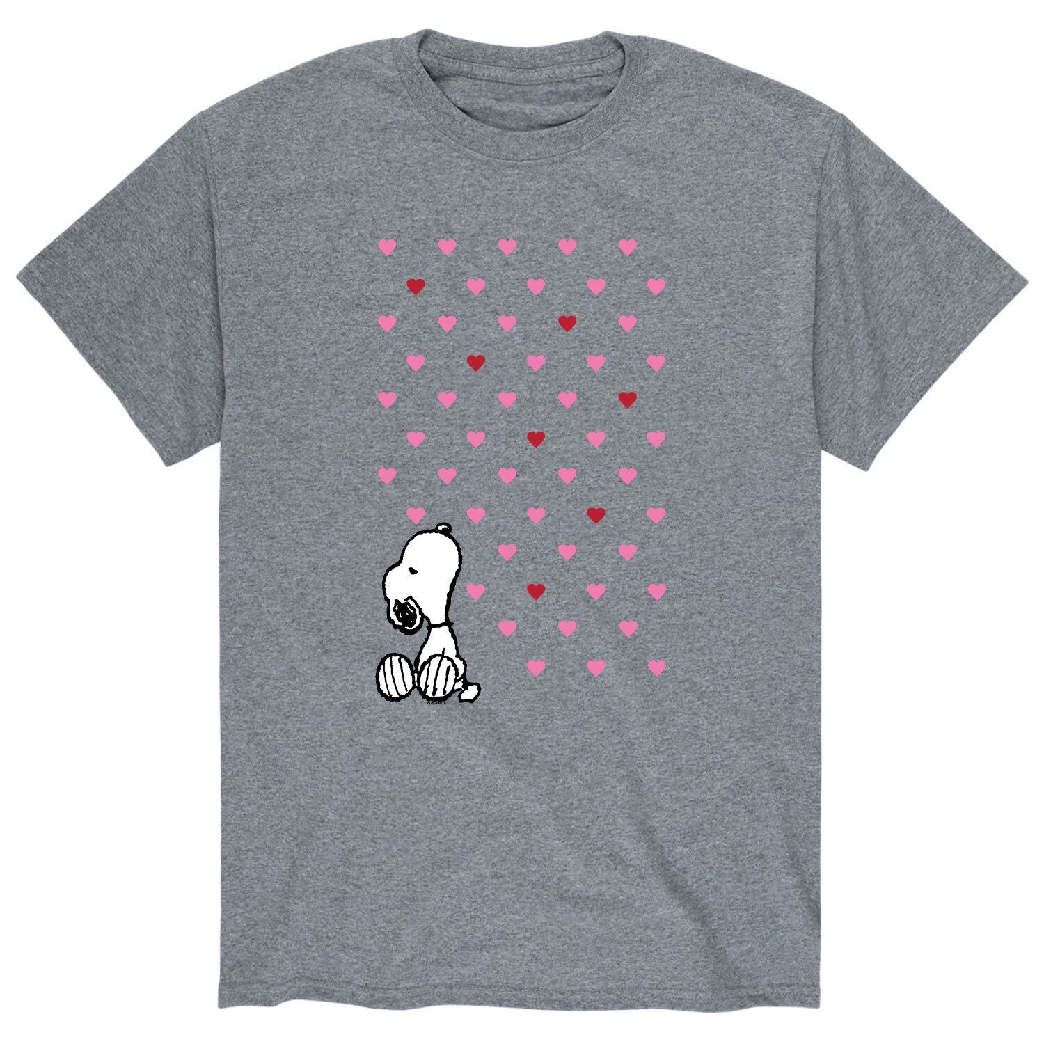 

Мужская футболка Peanuts Valentine Snoopy Hearts Licensed Character