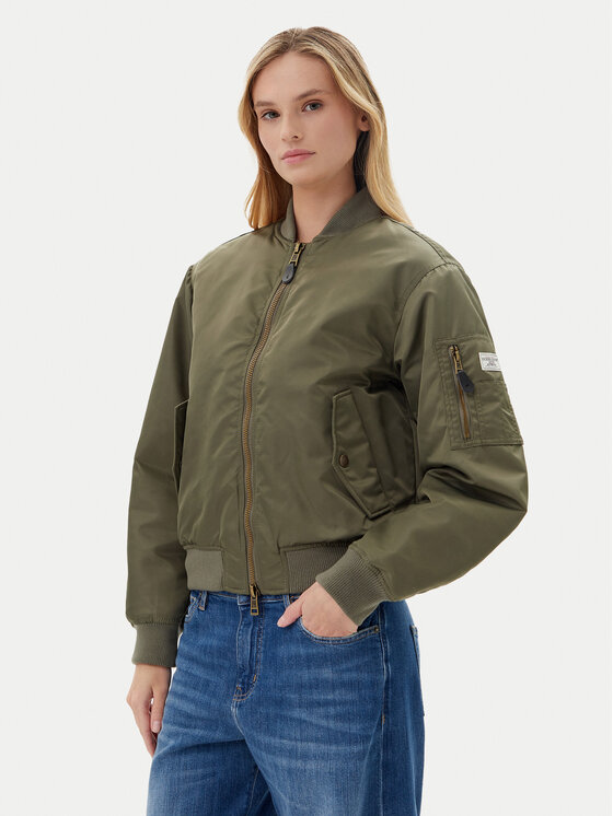 

Куртка-Бомбер стандартный крой W5RL81 WHAA2 Guess Jeans, хаки