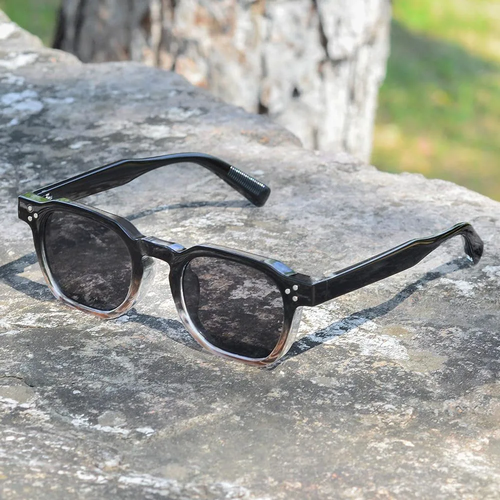 

Модные солнцезащитные очки Polygon в винтажном стиле с круглыми заклепками, для женщин и мужчин, с защитой от бликов и ультрафиолетового излучения HYYZZC, C3 Brown