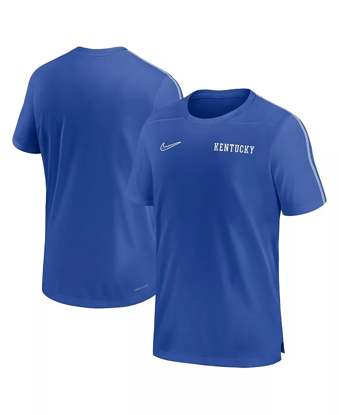 

Мужская футболка Kentucky Wildcats 2024 Sideline Coach Performance T-shirt Nike, синий