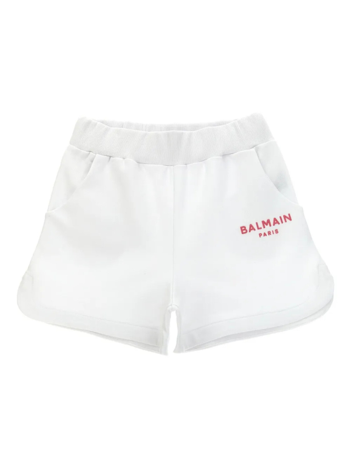 

Детские шорты с тисненым логотипом Balmain Balmain Kids, белый