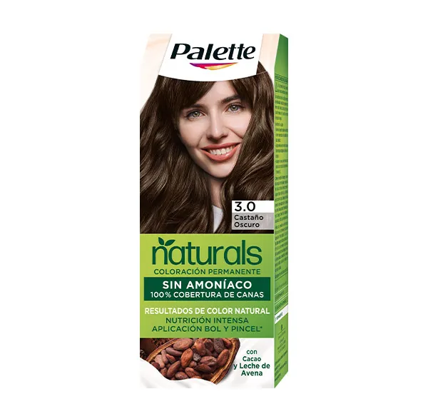 

Крем-краска для волос без аммиака Naturals Coloración Permanente Palette Naturals, цвет castaño oscuro