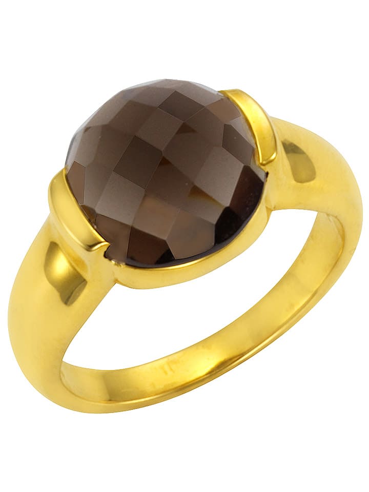 

Позолоченное кольцо с драгоценным камнем Jamelli