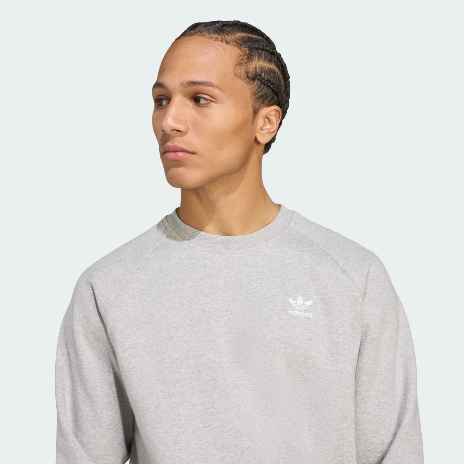 Свитшот Adidas Originals Trefoil Essentials серого цвета — фото 4