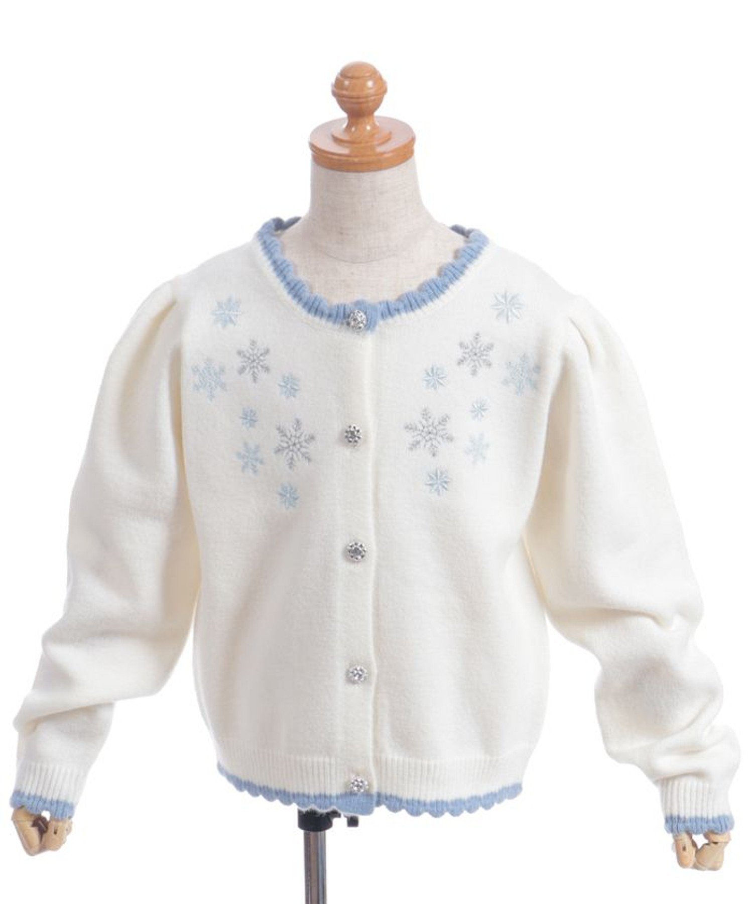 Вязаный кардиган «Снежный кристалл» Axes femme kids, White