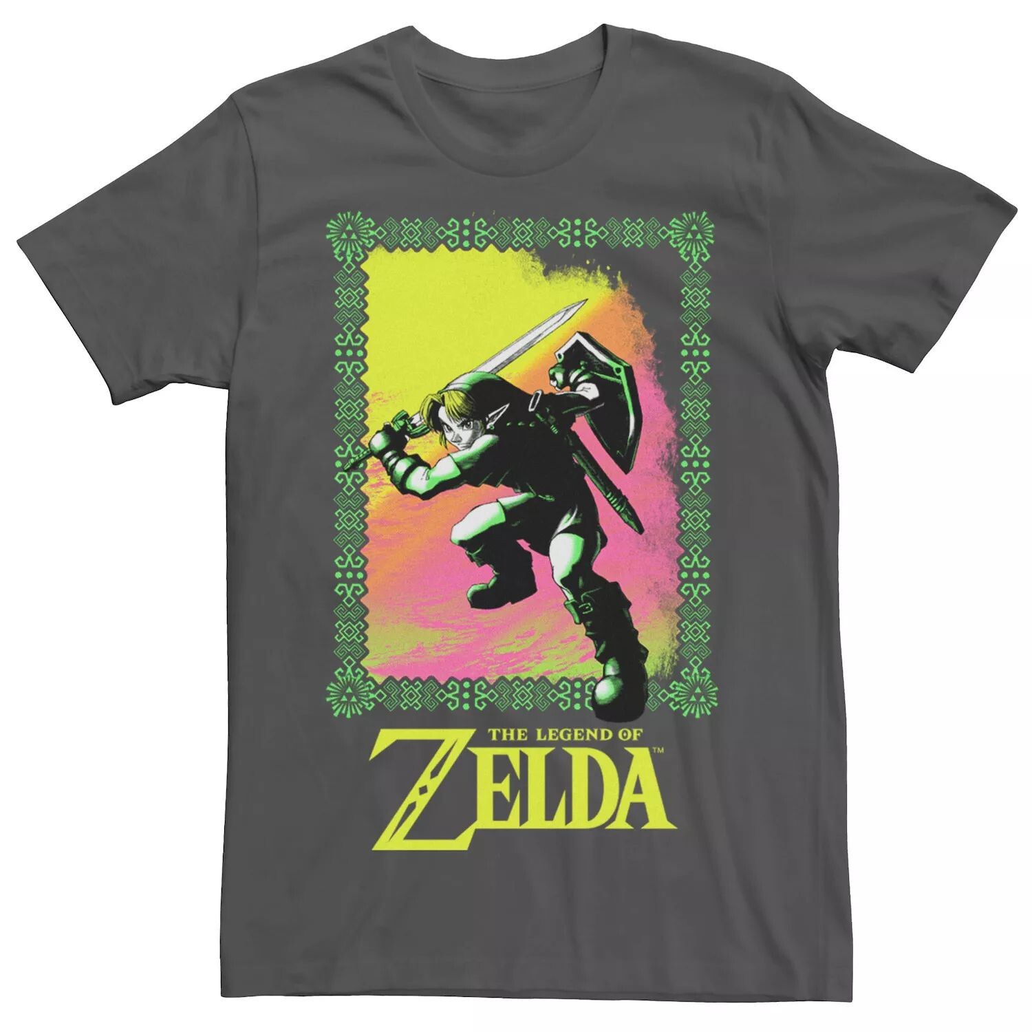 

Мужская футболка с плакатом в стиле ретро Zelda Surf Licensed Character