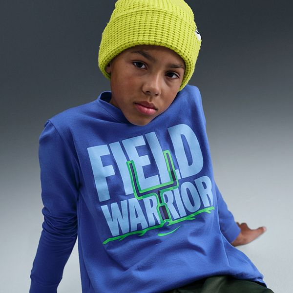 

Футболка с длинным рукавом и футбольным принтом Nike, Comet Blue