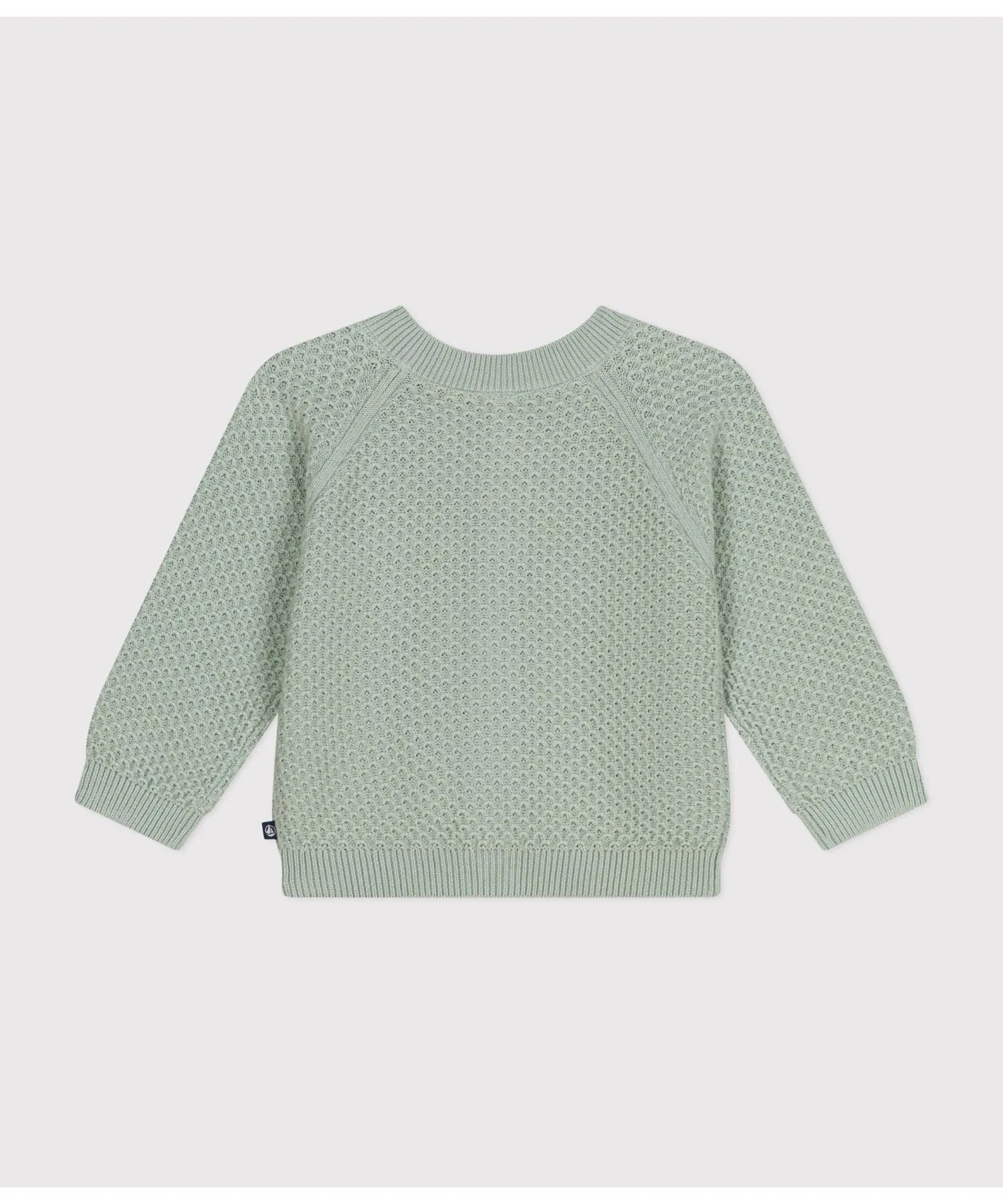 Хлопковый вязаный кардиган PETIT BATEAU, Light green — фото 3