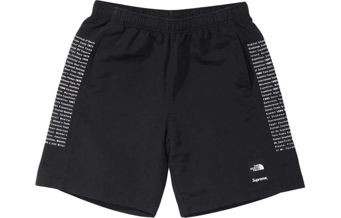 Шорты Suprime The North Face с текстовым принтом Supreme, черный