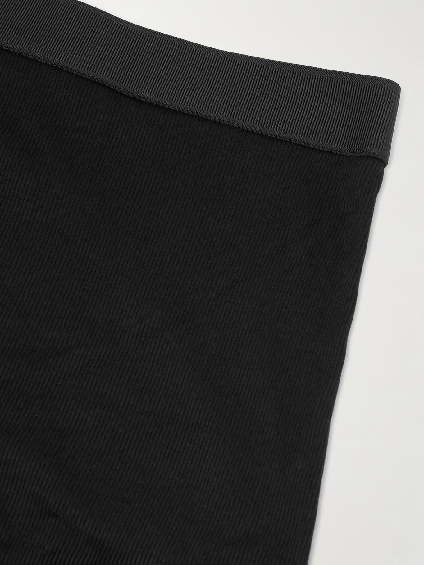 

Трусы-боксеры из хлопка и модала в рубчик ZEGNA, черный