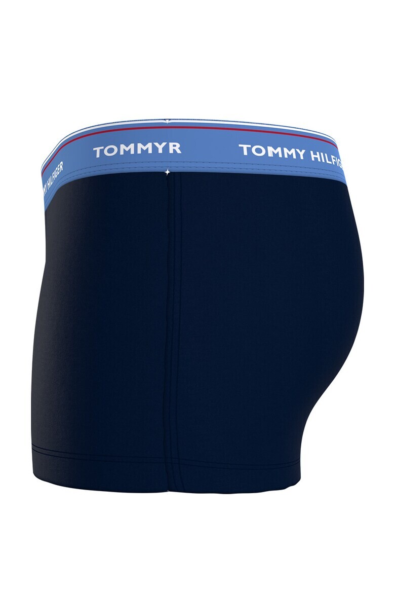 Боксеры с логотипом на поясе - 3 пары Tommy Hilfiger, синий — фото 4