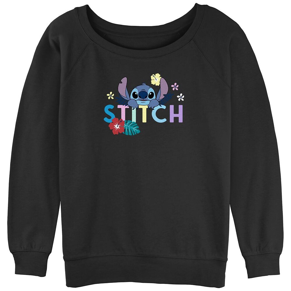 

Пуловер с рисунком Aloha Juniors Disney's Lilo & Stitch Floral, черный