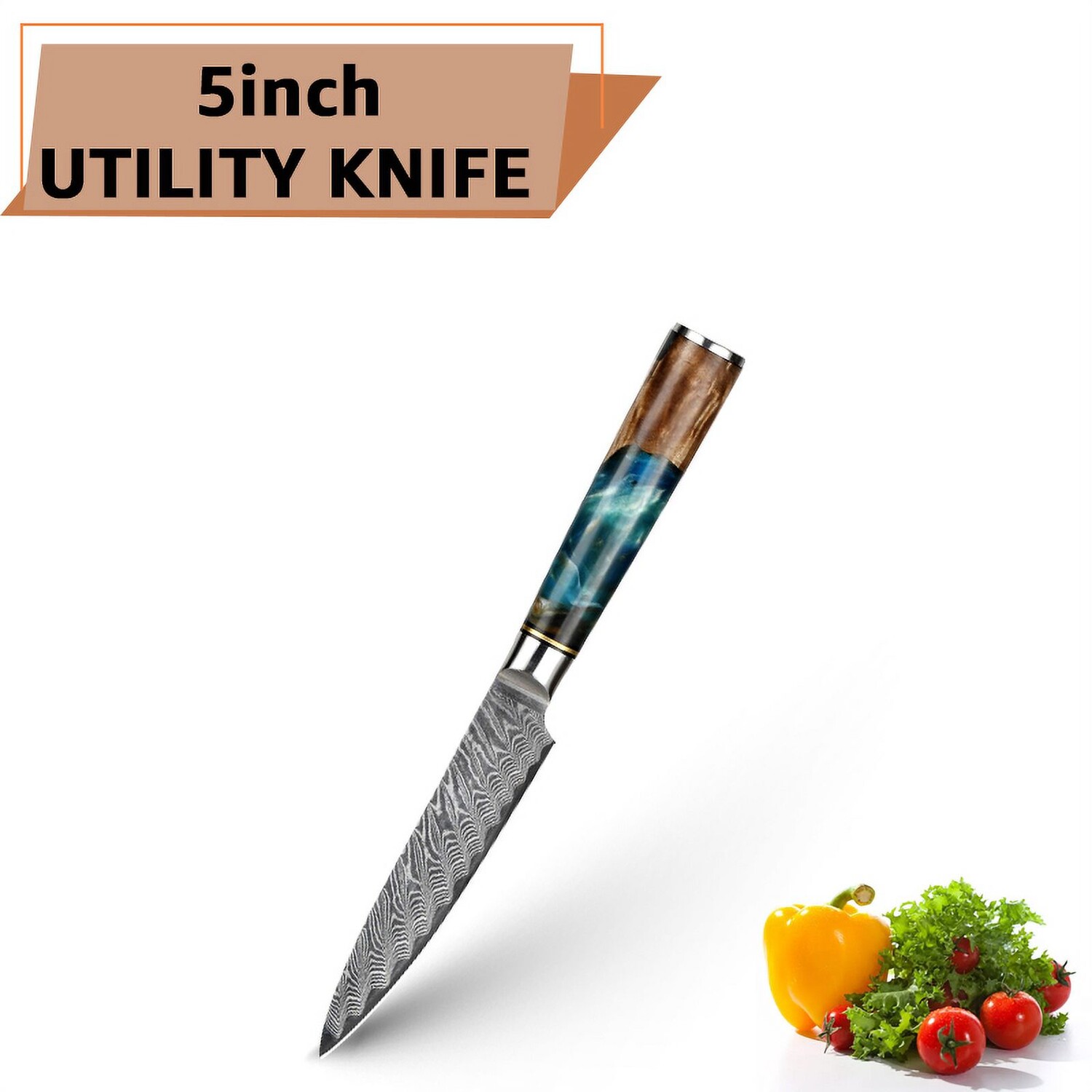 

Нож шеф-повара Myvit Utility Knife, коричневый / бирюзовый