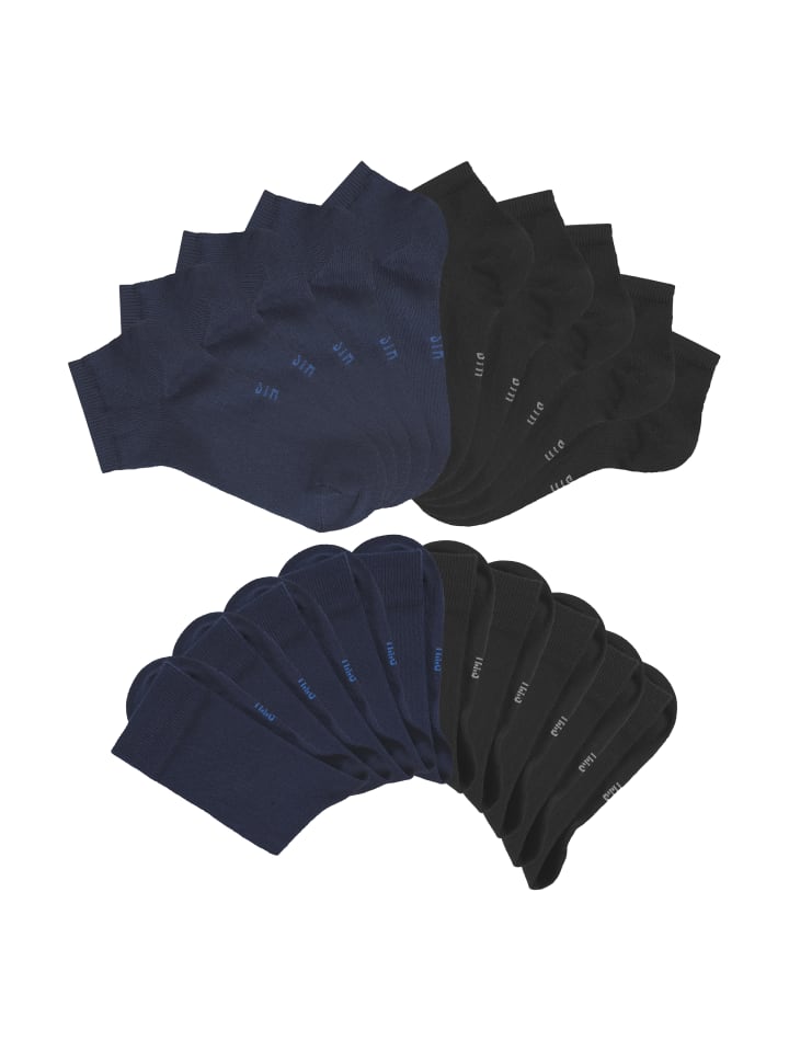 

H.I.S Простые носки: 10 шт. темно-синие, 10 шт. черные