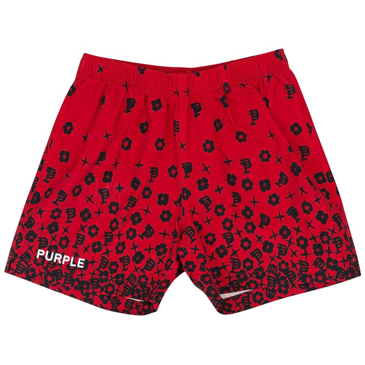 

Шорты для плавания PURPLE BRAND Scattered Monogram Swim Shorts Red, красный