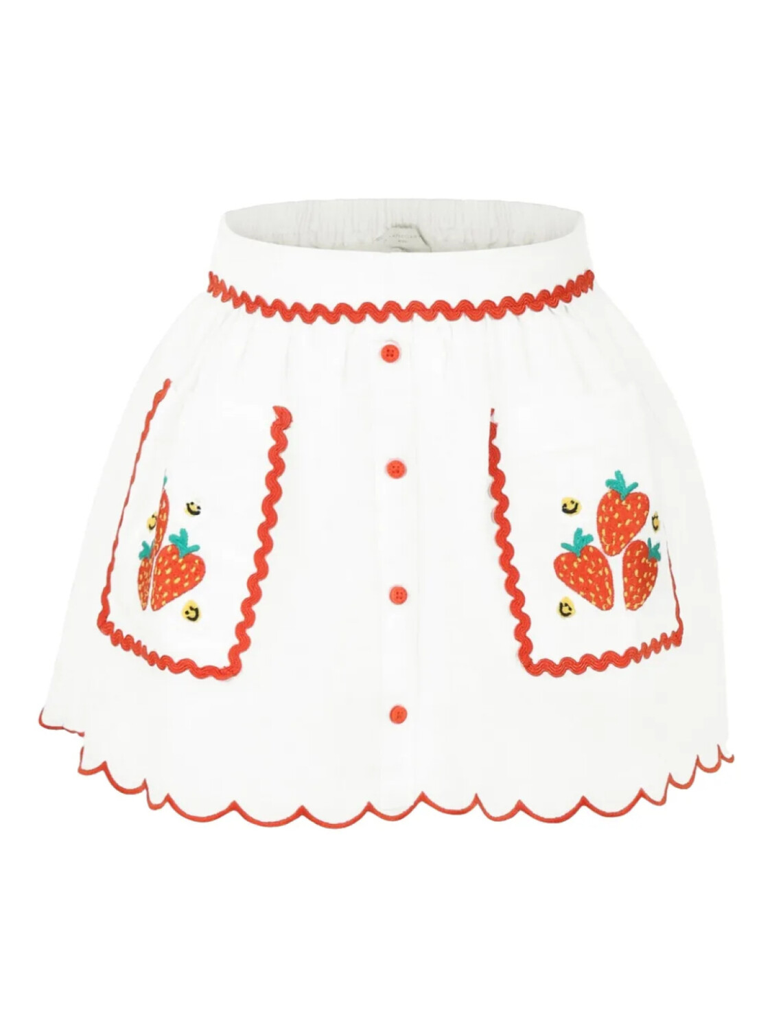 

Stella McCartney Kids вышитая мини-юбка, белый