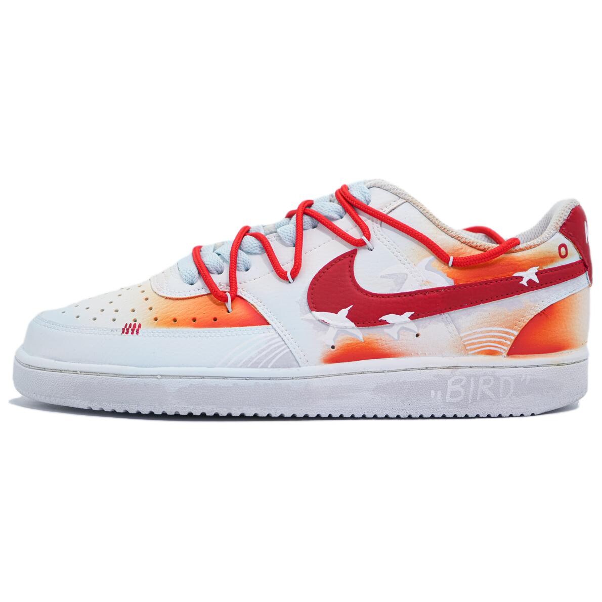 

Кроссовки Nike Court Vision Skateboarding Shoes Men Low-top Red/white, красный