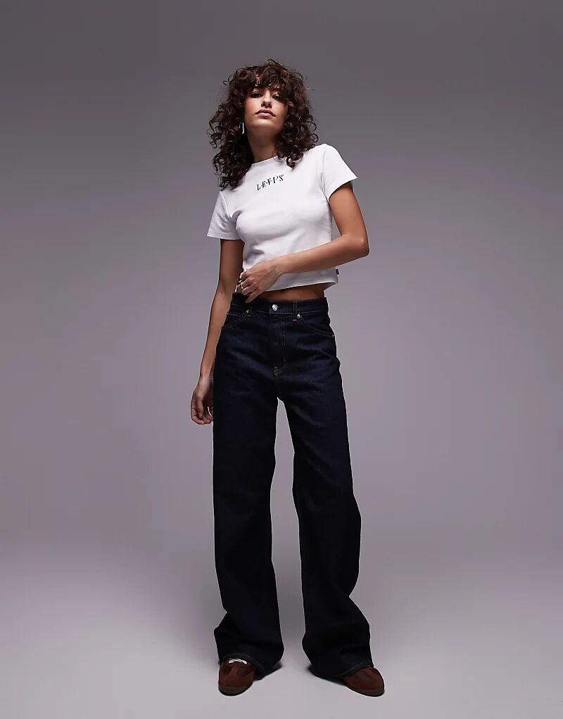 Спортивная футболка с центральным логотипом белого цвета Levi's — фото 2