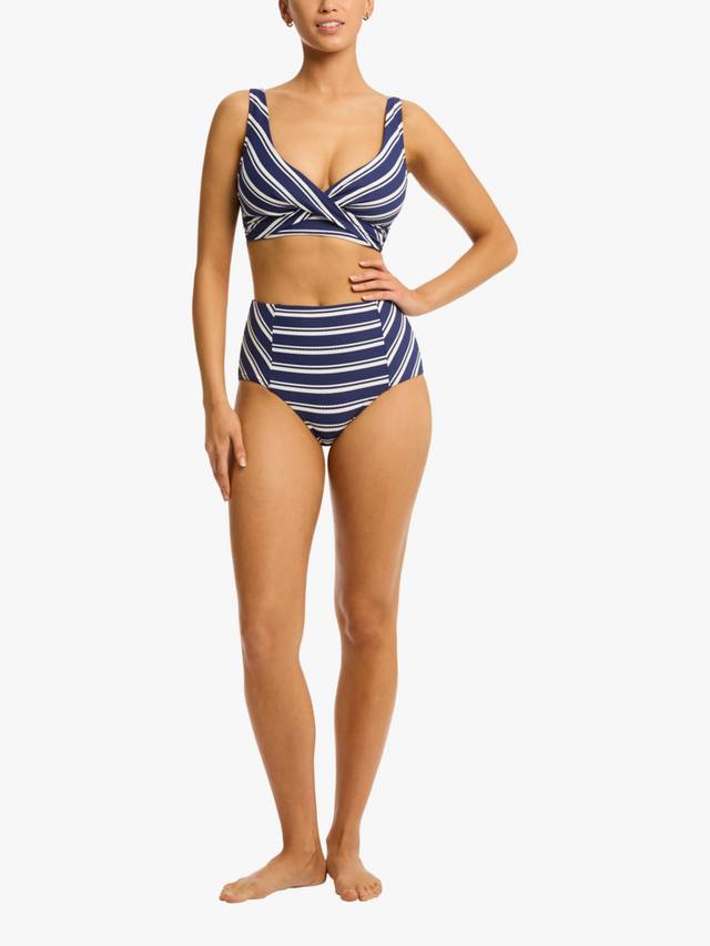 

Бикини-трусы Biarritz с высокой талией Sea Level, French Navy/White