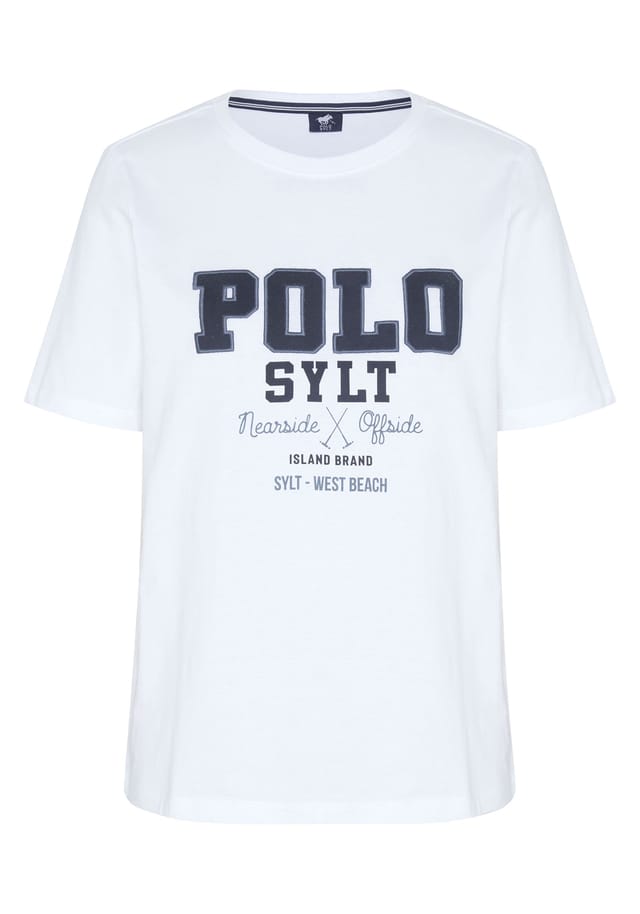 

Футболка с пигментным принтом в стиле этикетки Polo Sylt, белый