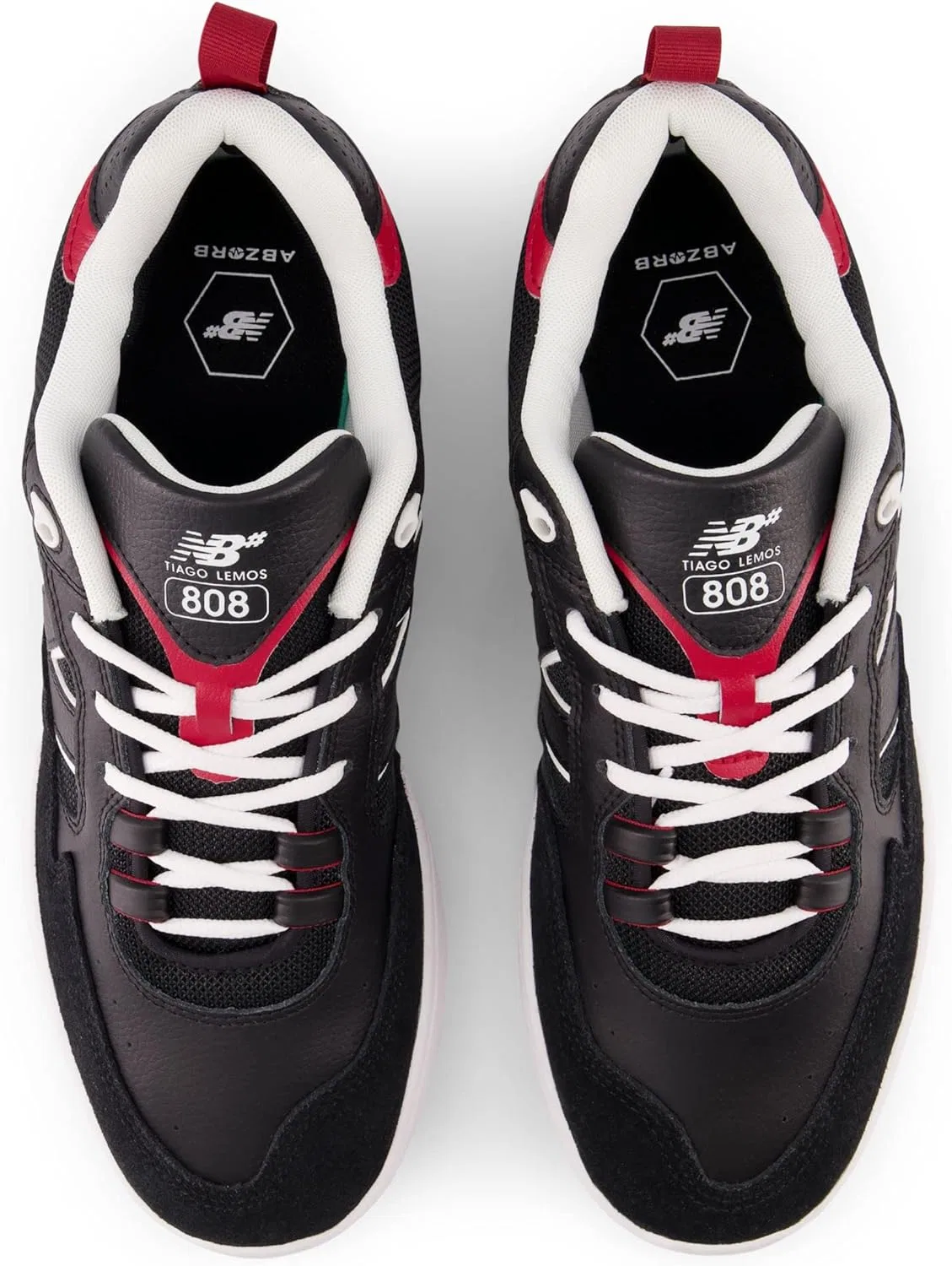 Кроссовки мужские New Balance 808 Tiago Lemos, черные/красные — фото 4