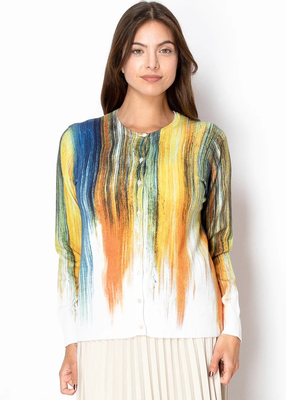 

Кардиган «Закат» мазком кисти Yal New York, желтый