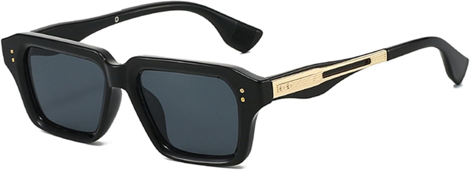 

Солнцезащитные очки bullabulling с толстыми квадратными линзами для женщин и мужчин, в стиле ретро, ​​массивные, прямоугольные, дизайнерские, с защитой от УФ-излучения UV400, Black Gold