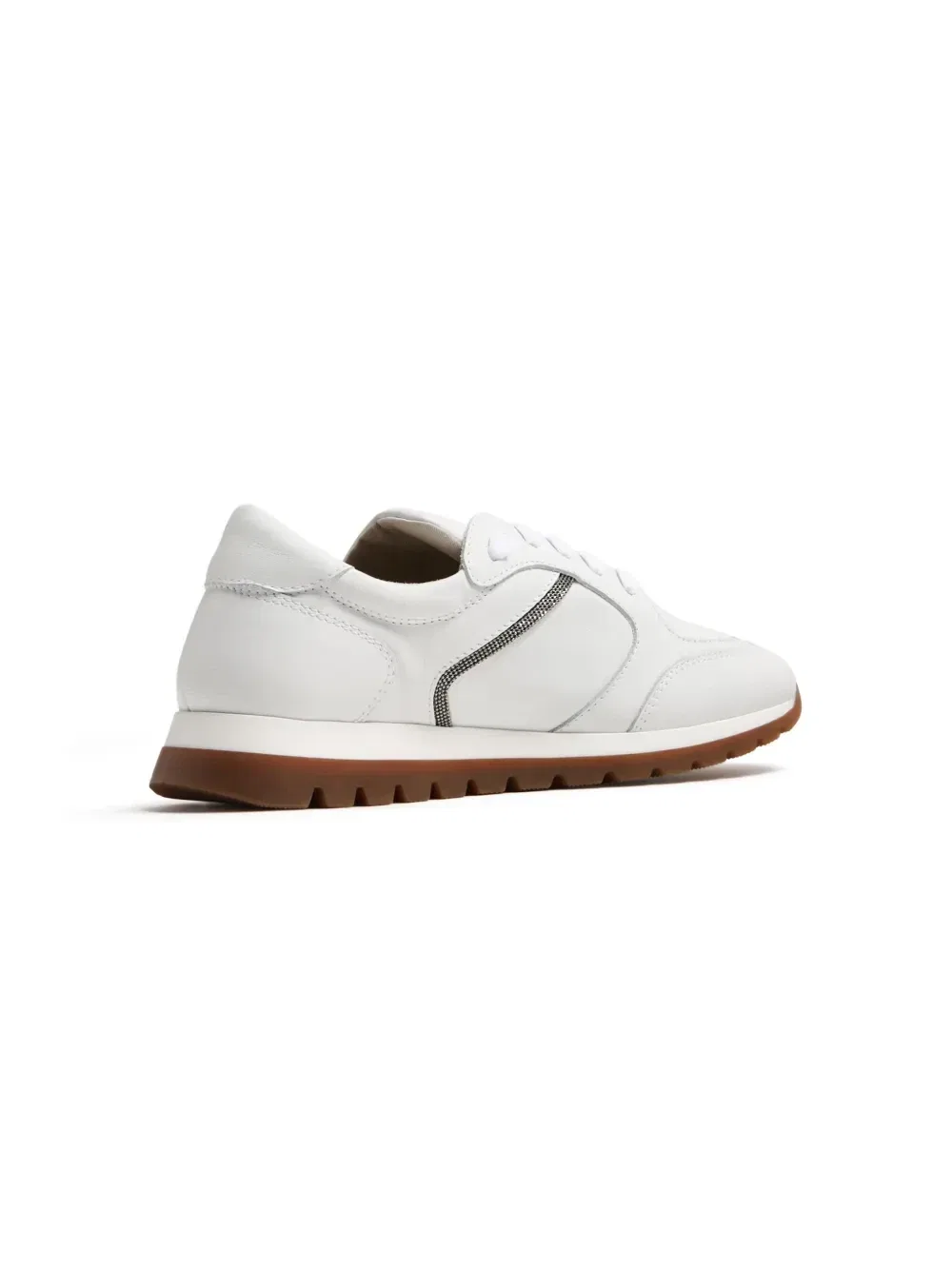 Кроссовки с декором Monili Brunello Cucinelli Kids, белый — фото 3