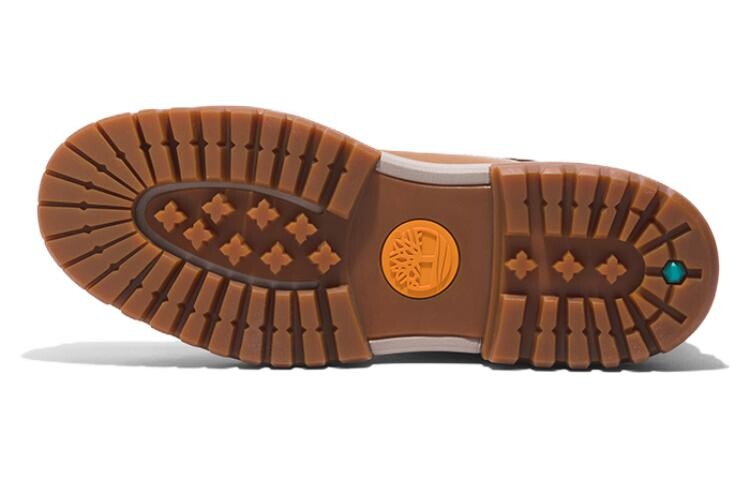 Мужские уличные ботинки Timberland высокие с логотипом, коричневый — фото 4