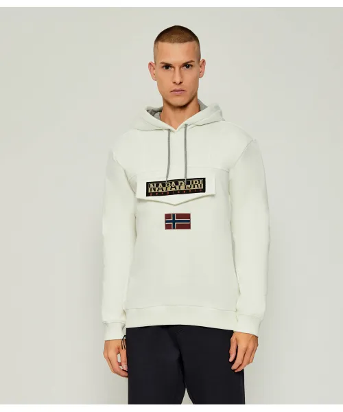 

Бордовая зимняя толстовка 4 Relaxed fit Napapijri, белый